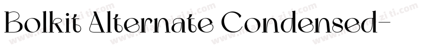 Bolkit Alternate Condensed字体转换